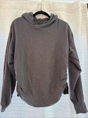 Aerie women’s Charcoal Hooded side cinched Sweatshirt